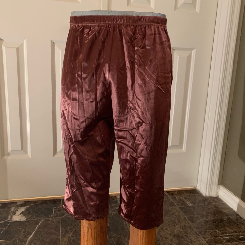 Satin Finish Pajama Pant L048 - Chocolate